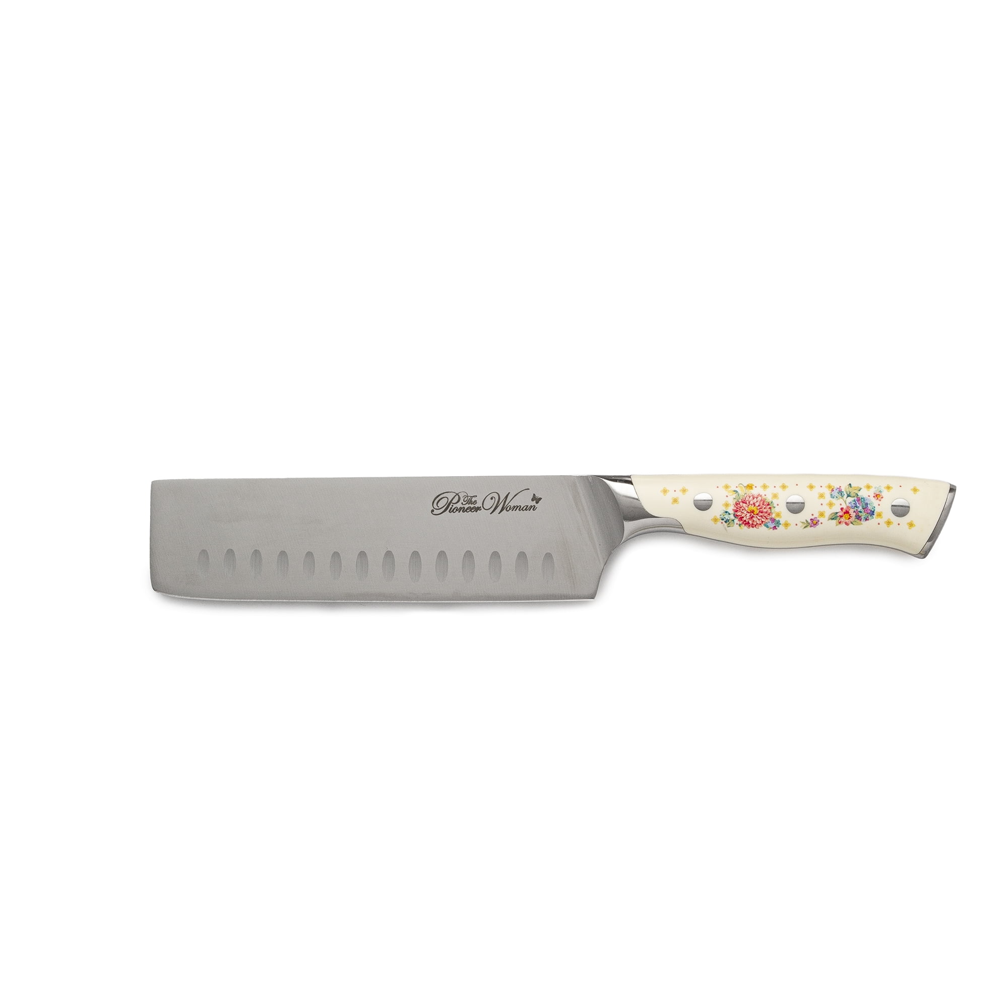 The Pioneer Woman Pioneer Signature 6.5 inch Stainless Steel Nakiri Knife, Floral