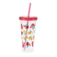 thumbnail image 1 of The Pioneer Woman Plastic Double Walled 24-Ounce Tumbler with Straw, 1 of 4