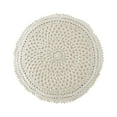 thumbnail image 1 of The Pioneer Woman Polyester Contemporary Round Decorative Pillow, 18" x 18", Off-White, 1 of 6