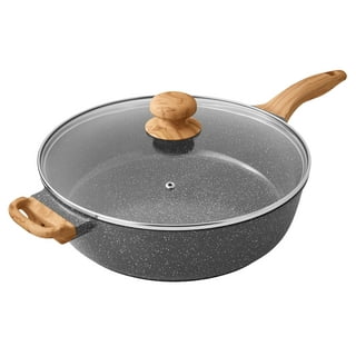 CAROTE 6 Qt Nonstick Deep Frying Pan With Lid,12.5 Inch Skillet Saute Pan  PFOA 84377210033