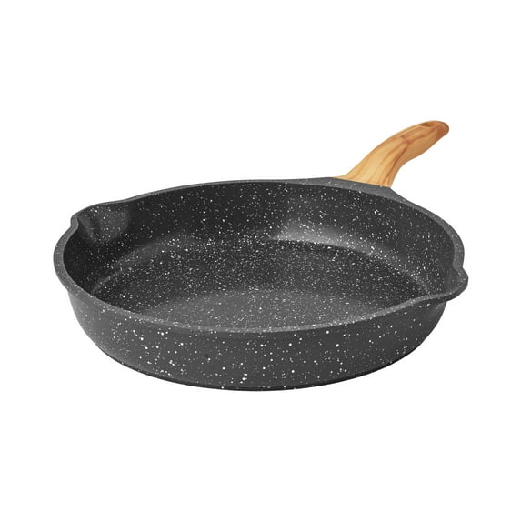 The Pioneer Woman Prairie Signature Cast Aluminum 12" Fry Pan, Charcoal Speckle
