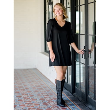 The Pioneer Woman Puff Sleeve Dress, Women’s, Sizes S-3X