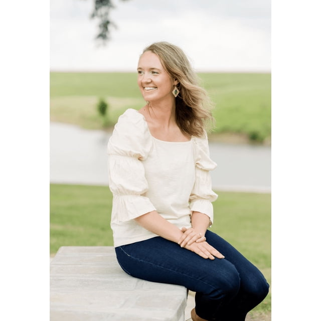 The Pioneer Woman Puff Sleeve Top, Women's, Sizes XS-3X