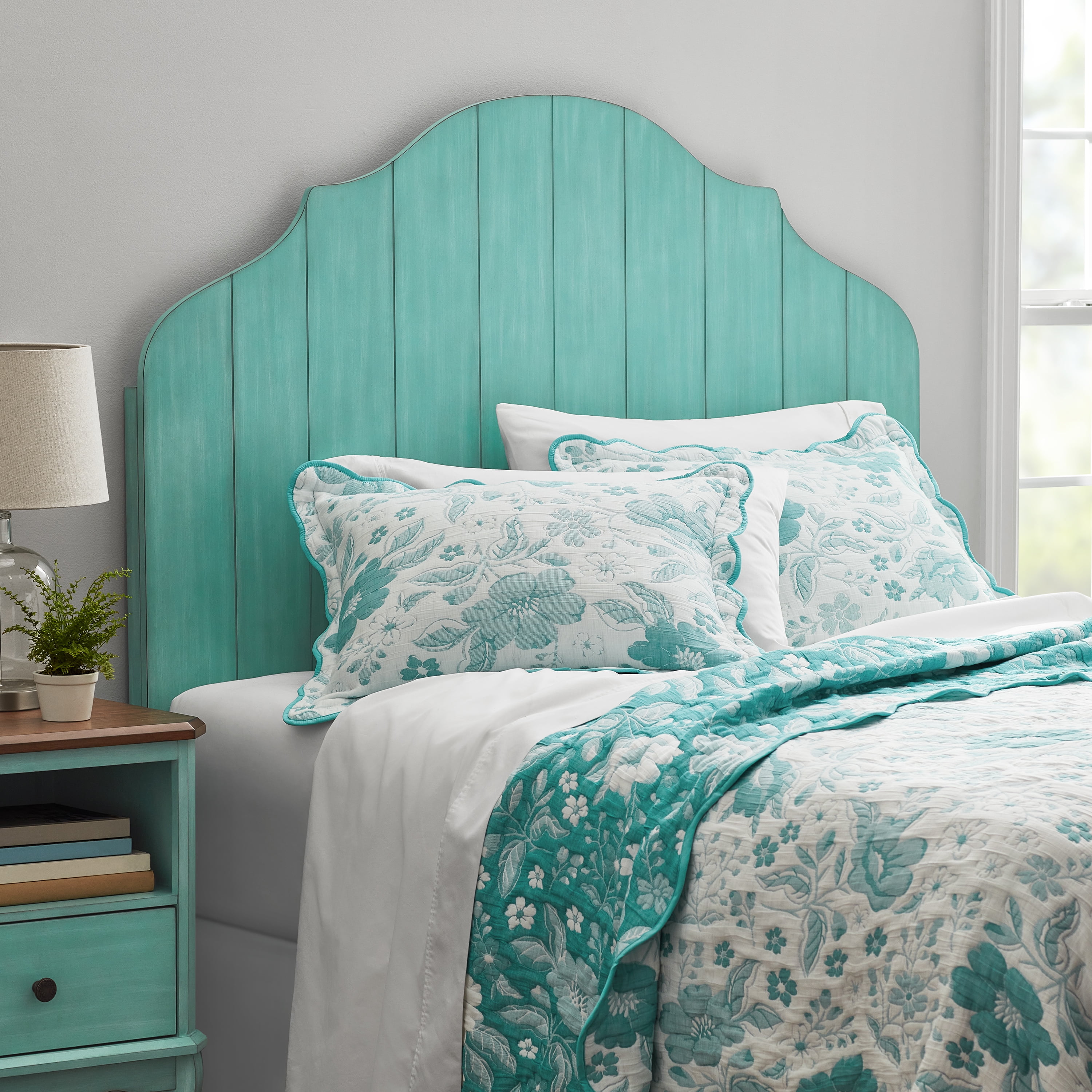 The Pioneer Woman Queen Headboard Made With Solid Wood Frame Teal