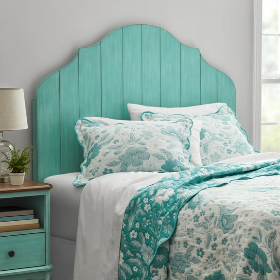 The Pioneer Woman Queen Headboard Made With Solid Wood Frame, Teal