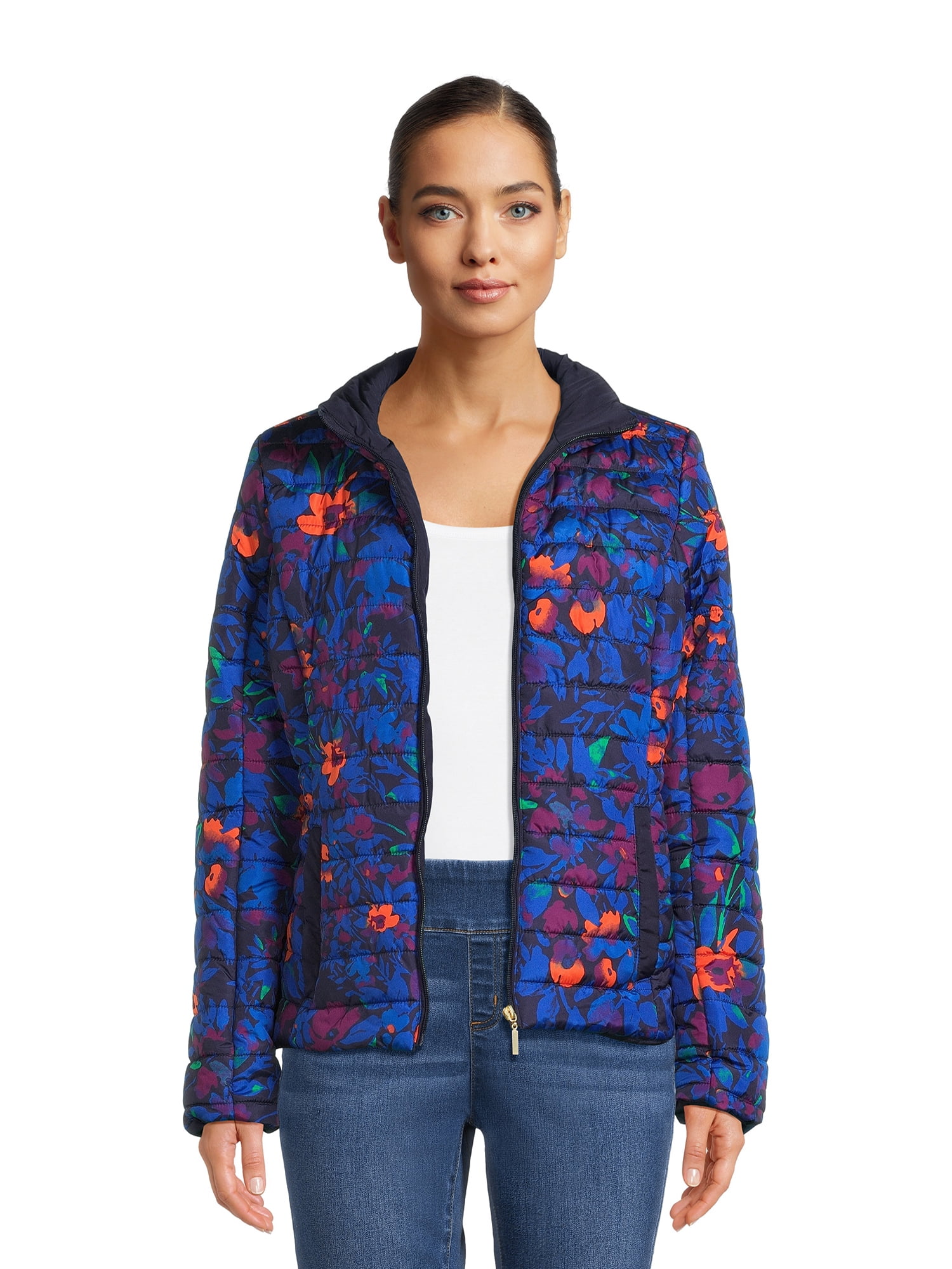 The Pioneer Woman Quilted Puffer Jacket, Women's - Walmart.com