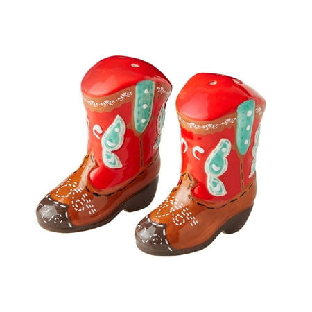 The Pioneer Woman Red Cowboy Boots Salt and Pepper Shaker Set