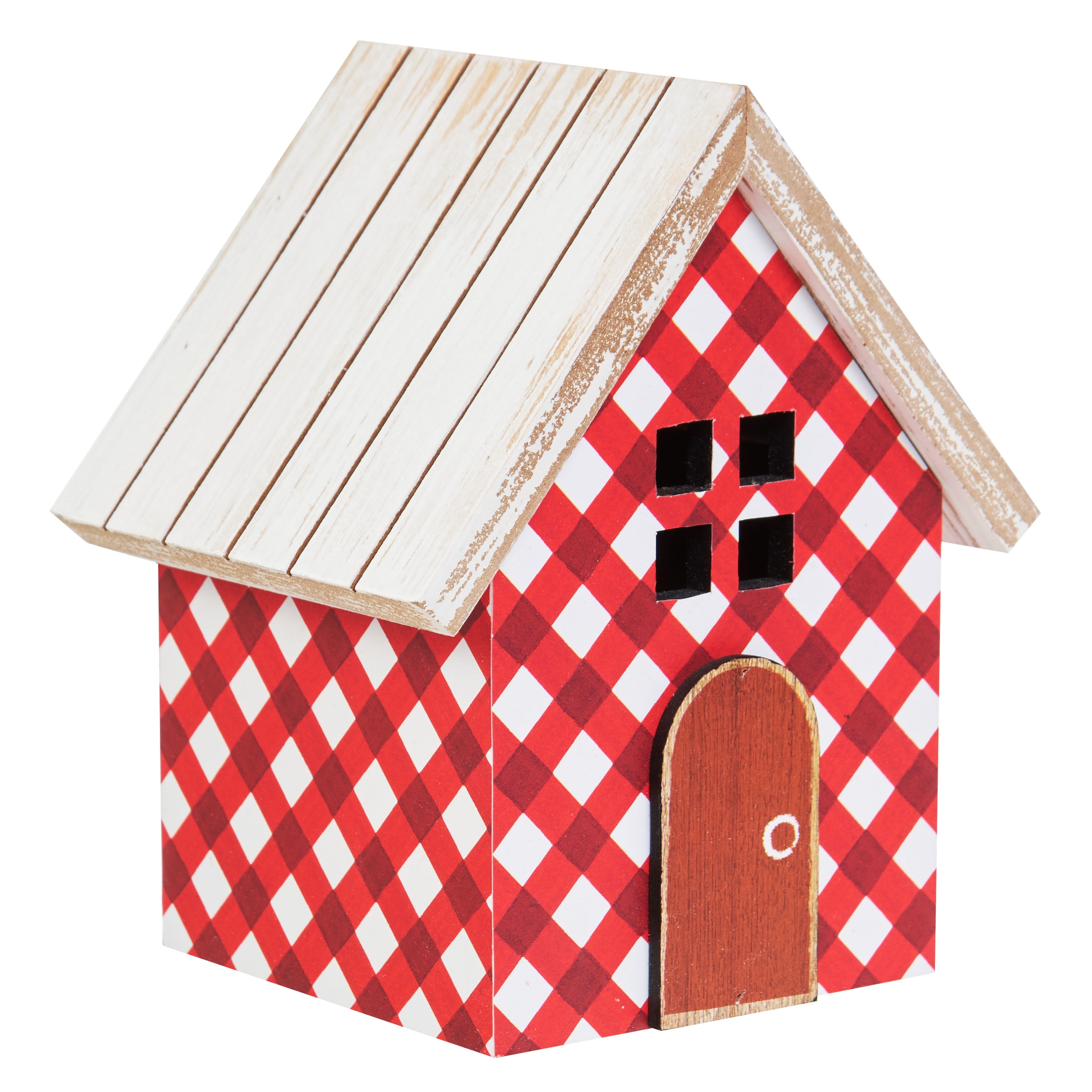 Lighted White Table Top House