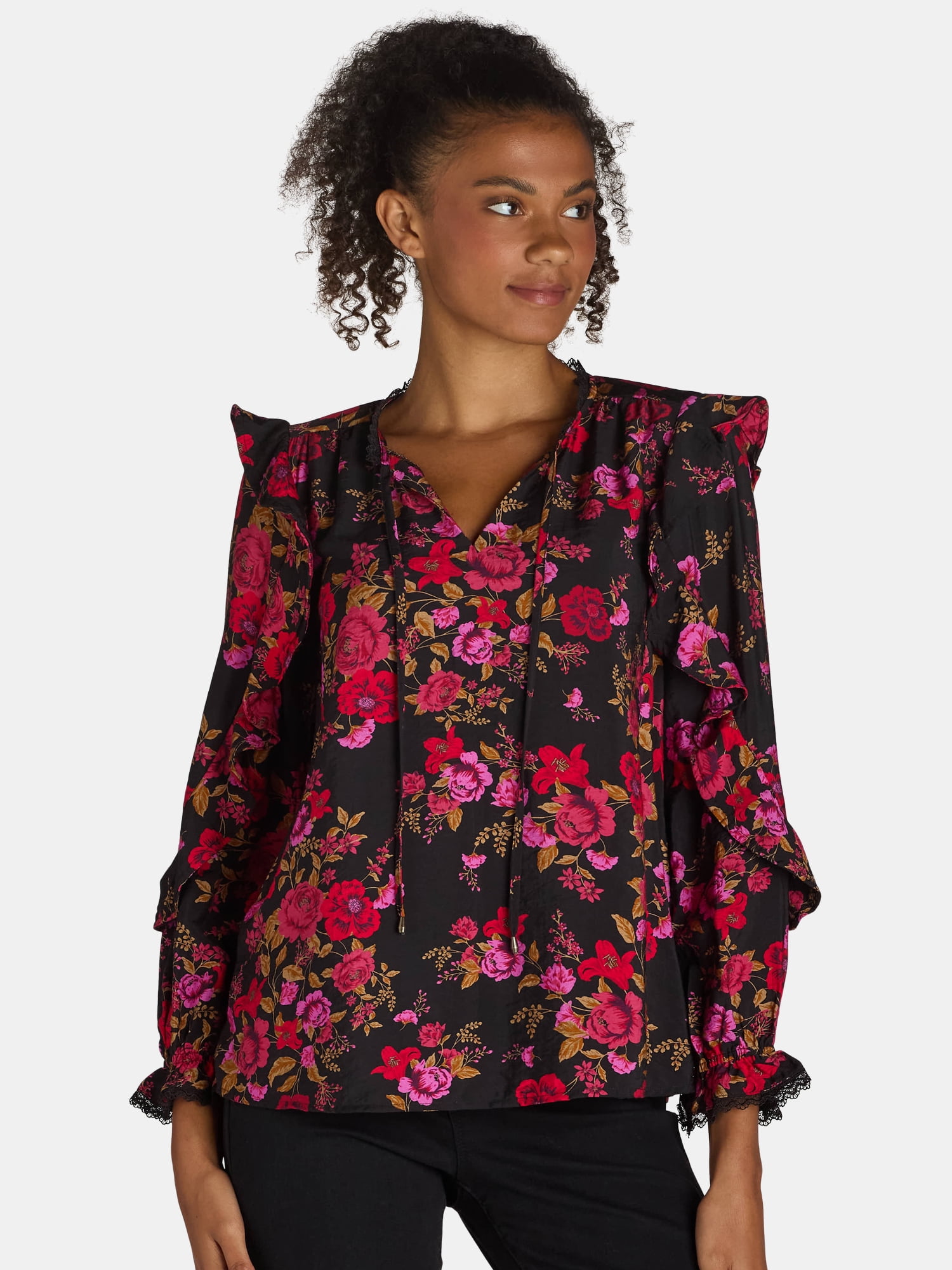 ladies ruffle blouse