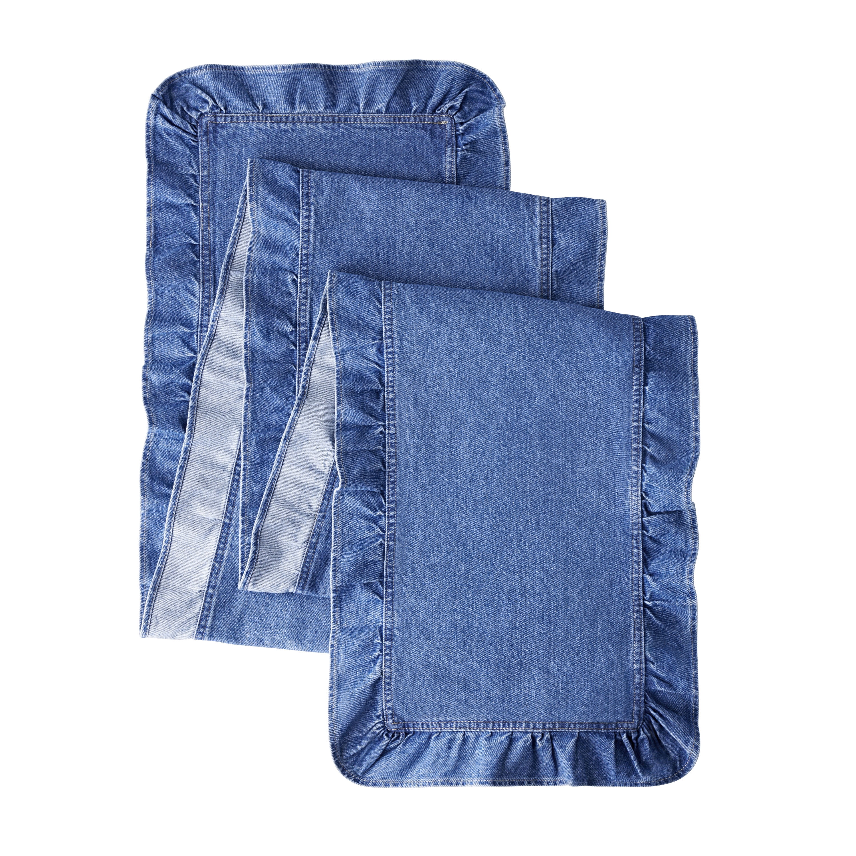 Denim Rag Table Runner The Pioneer Woman Ruffle Denim Table Runner, 90
