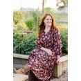 thumbnail image 1 of The Pioneer Woman Ruffle Neck Midi Dress, Women’s, Sizes XS-3X, 1 of 5