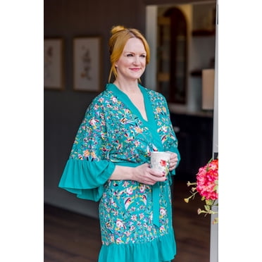 The Pioneer Woman Ruffle Sleeves and Hem Robe, Women's, Size S-3X