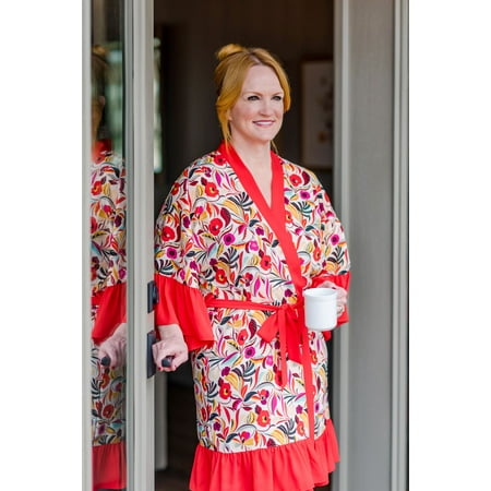 The Pioneer Woman Ruffle Sleeves and Hem Robe, Women's, Size S-3X