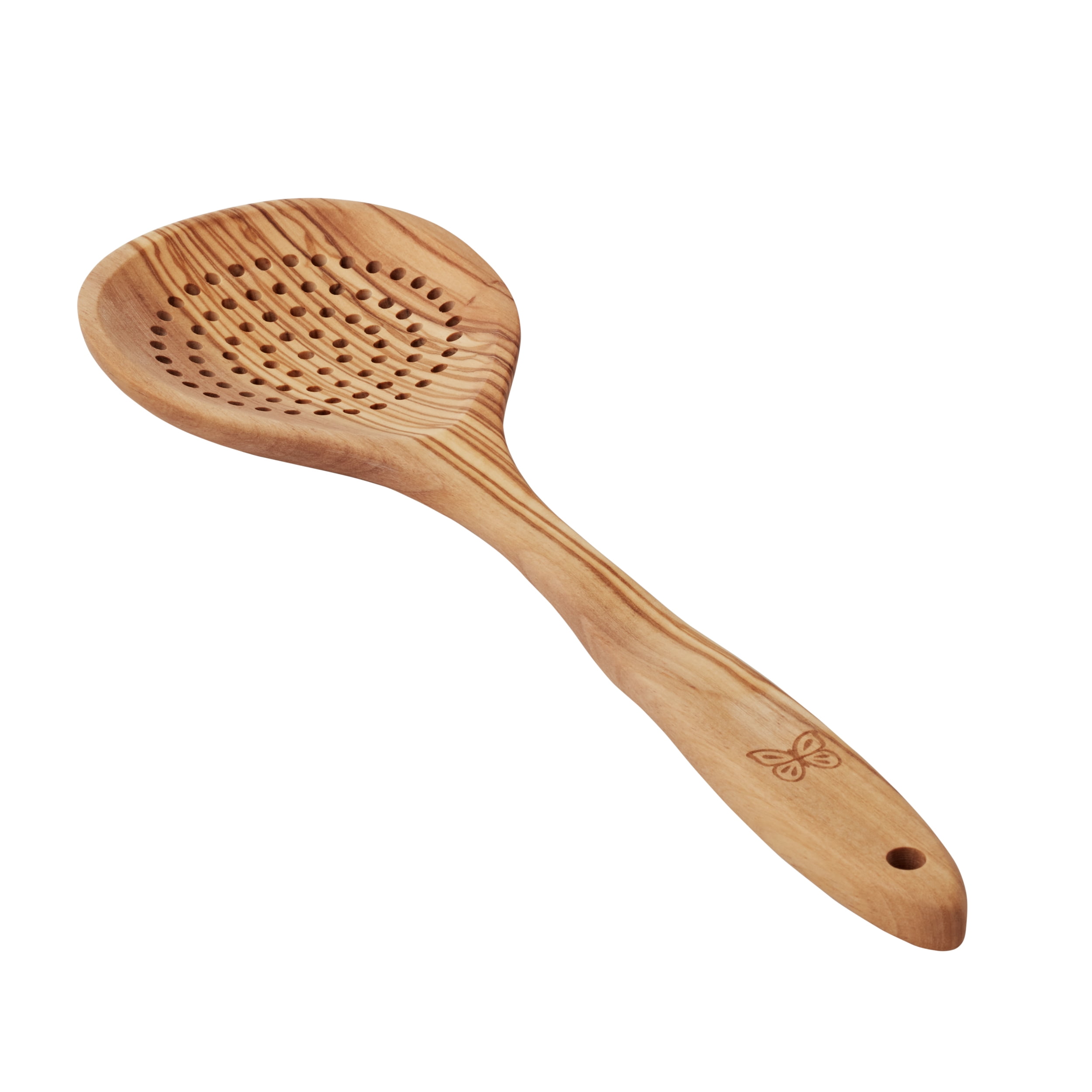 The Pioneer Woman Rustic Olive Wood Slotted Spoon