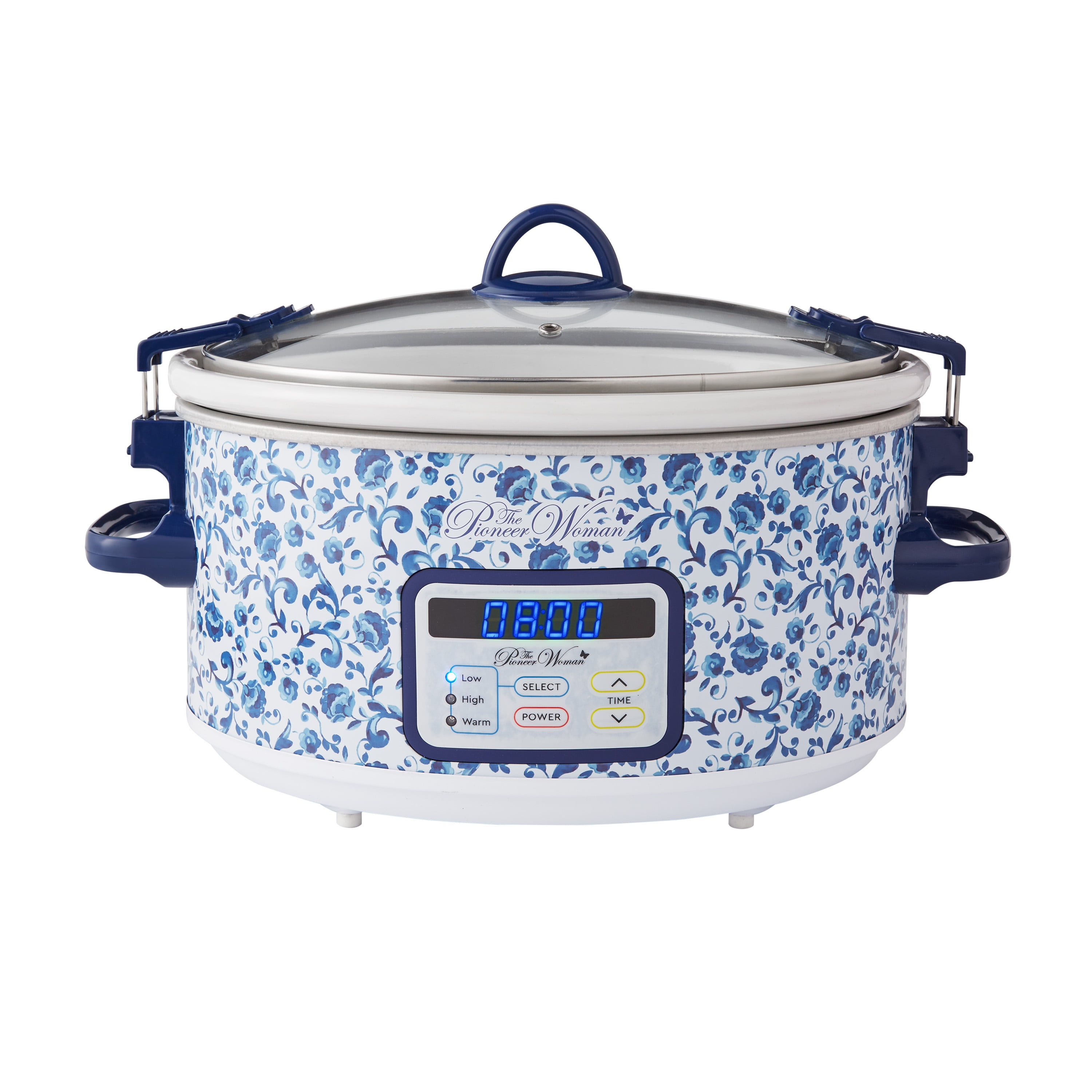 The Pioneer Woman Rose Shadow 6-Quart Portable Slow Cooker 