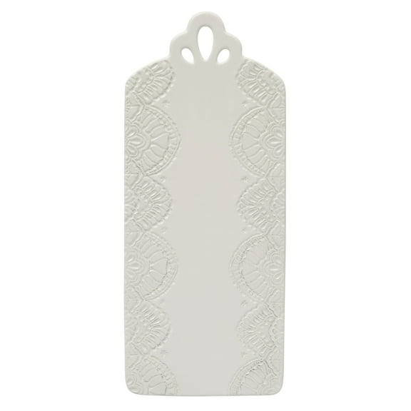 The Pioneer Woman Vintage Lace Stoneware Serving Board, Linen