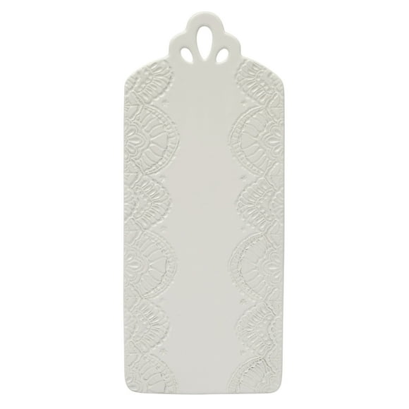 The Pioneer Woman Vintage Lace Stoneware Serving Board, Linen