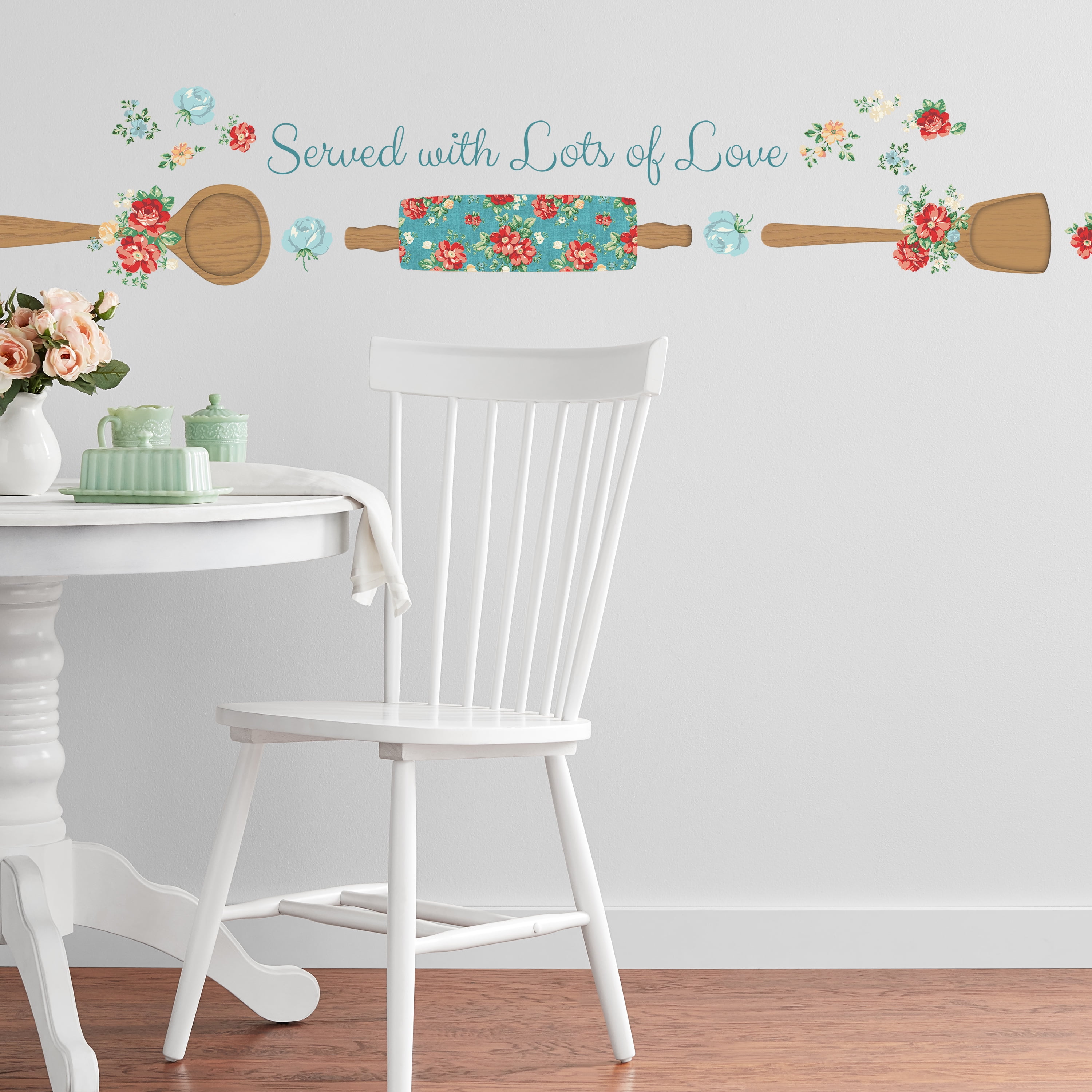 The Pioneer Woman Served with Love Vintage Peel and Stick Wall Decals