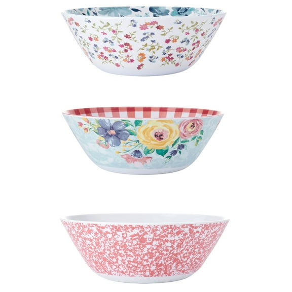 The Pioneer Woman 10-inch Melamine Salad Bowls in Assorted Patterns