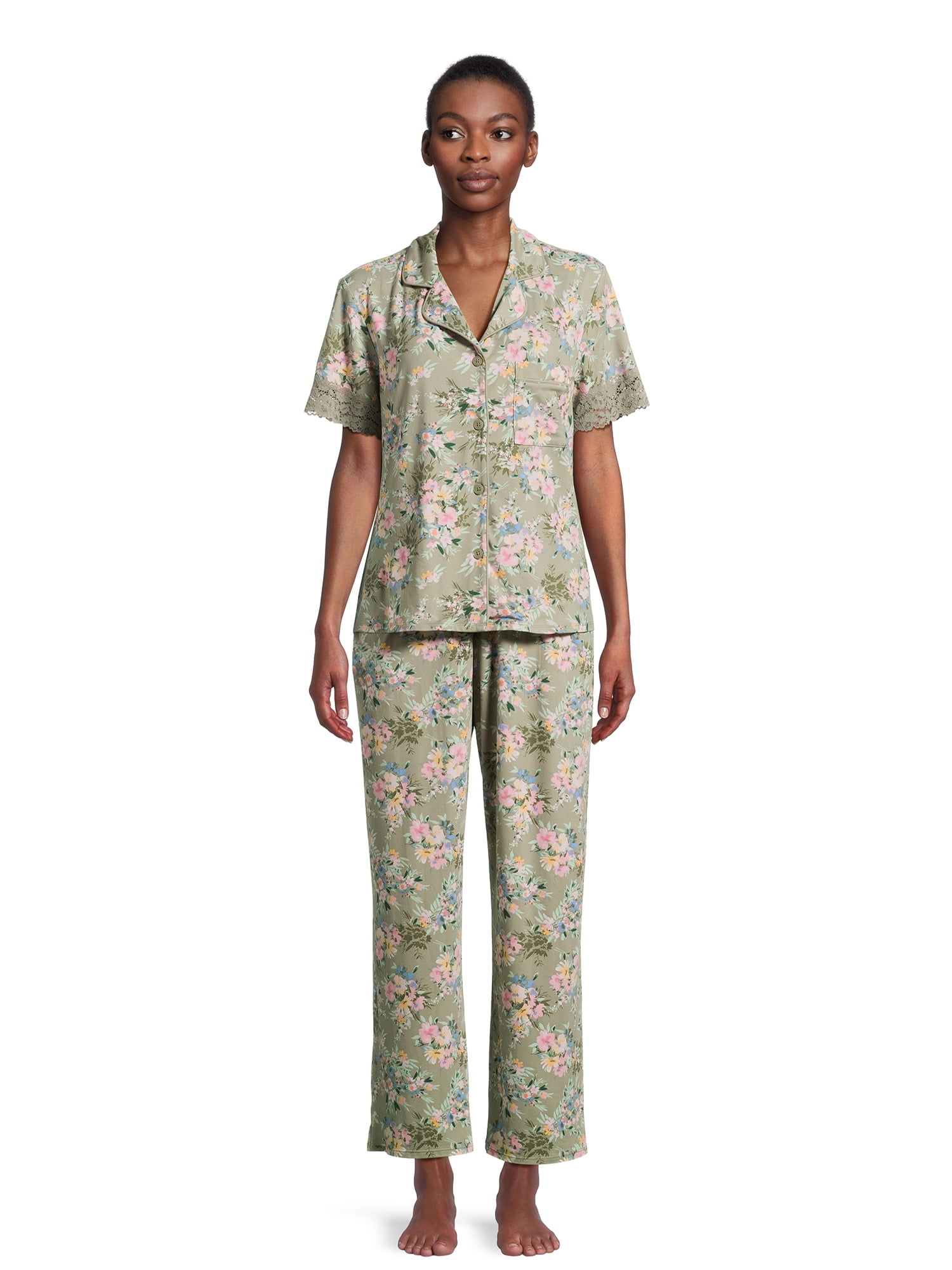 Tea Time Short Sleeve & Cropped Pant Pajama Set - In My Sundays - Foto 9