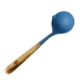 thumbnail image 1 of The Pioneer Woman Silicone Soup Ladle with Olivewood Handle, Blue, 1 of 6