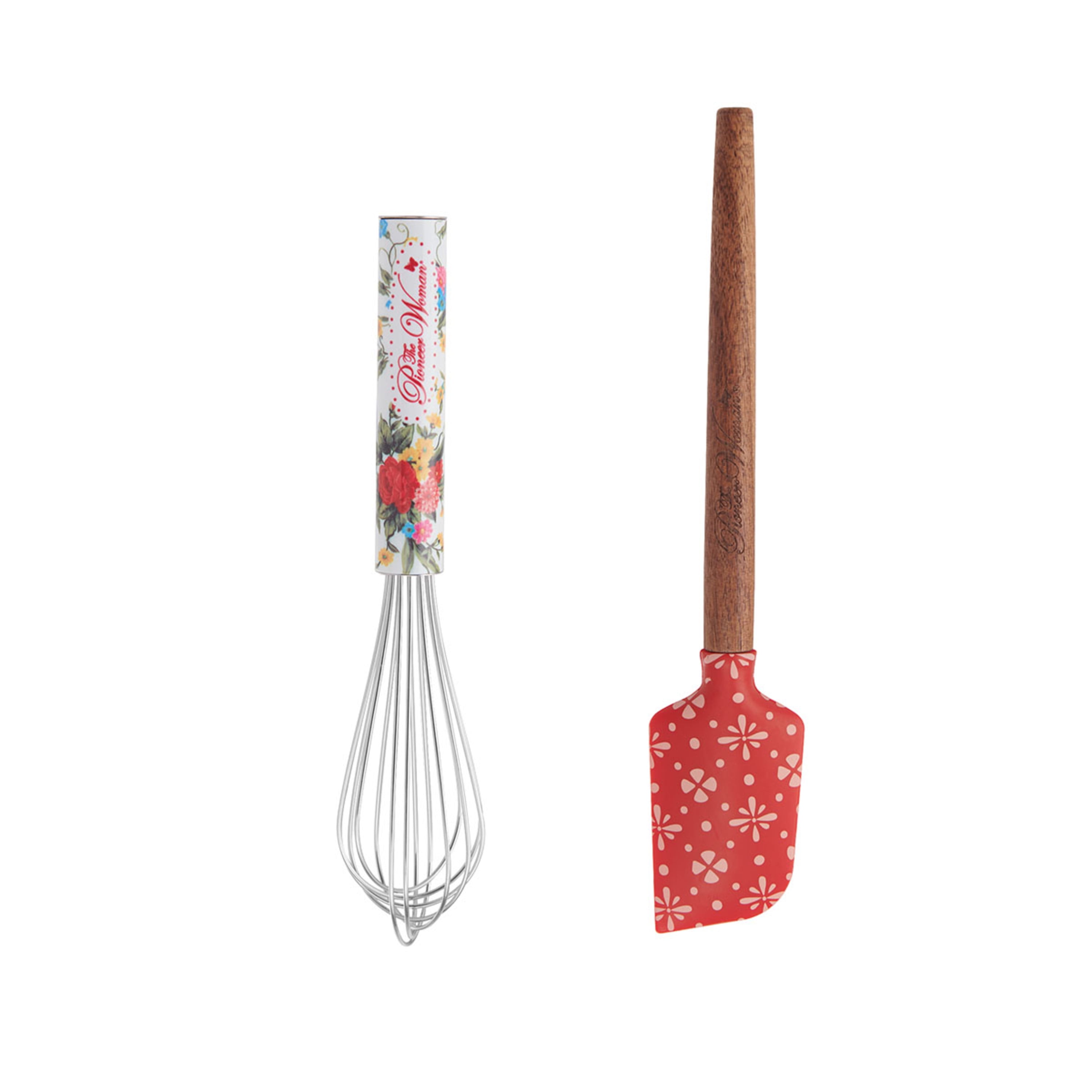 The Pioneer Woman Spatula and Whisk Set, Sweet Rose, 2 Pieces