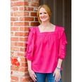 thumbnail image 1 of The Pioneer Woman Square Neck Blouse with Ruffle Sleeves, Women's, 1 of 6