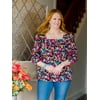 Actual Color: Floral Stamp Black, Clothing Size: XXL
