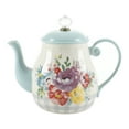 thumbnail interactive-video image 1 of The Pioneer Woman Sweet Romance Blossom White 1.48-Quart Tea Pot, 1 of 9