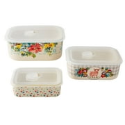 The Pioneer Woman Sweet Romance Blossoms 6-Piece Rectangle Ceramic Nesting Bowls