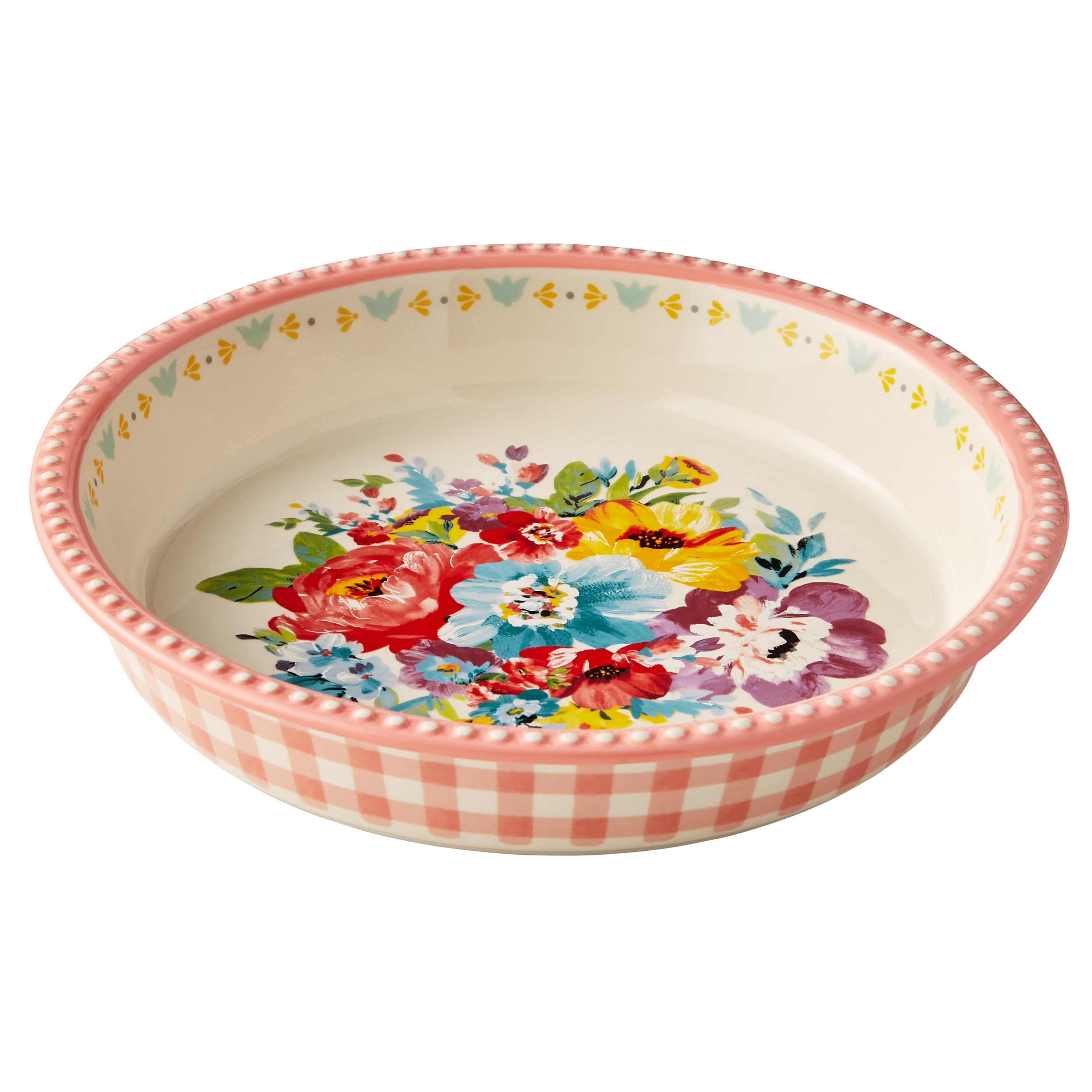 The Pioneer Woman Sweet Romance Blossoms Ceramic Pie Plate - 9 in