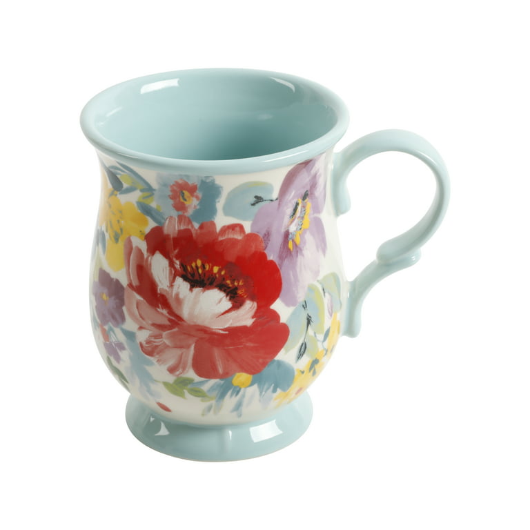 The Pioneer Woman Vintage Floral 4-Piece 26-Ounce Latte Mug Set -  Walmart.com