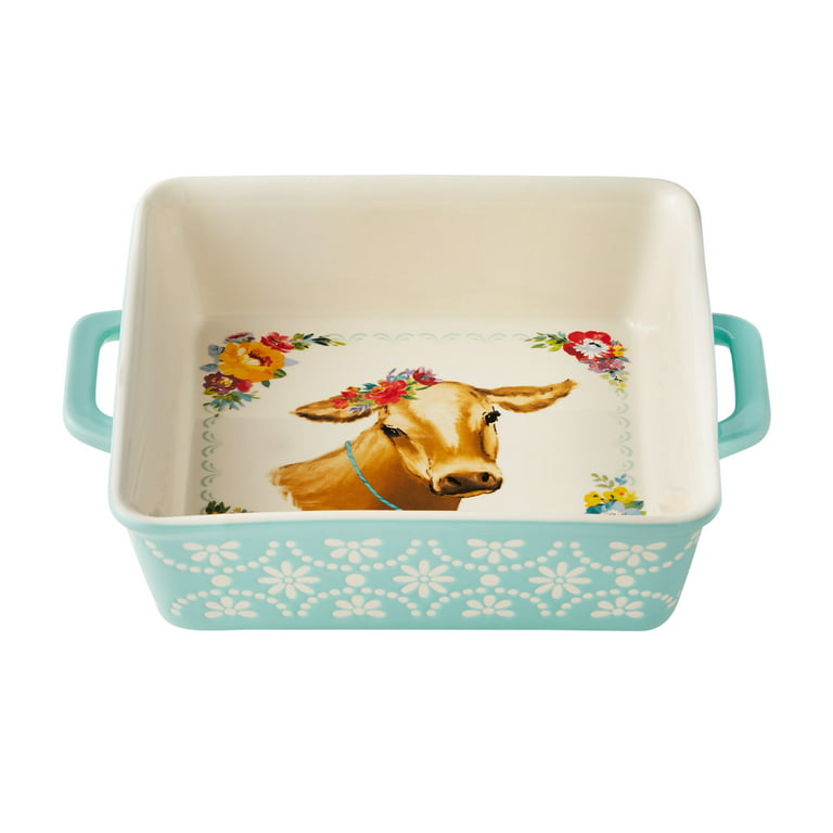 The Pioneer Woman Round Ceramic Cow Bake & Storage Nesting Bowls Set - Sweet Romance Blossoms - 6 Pieces