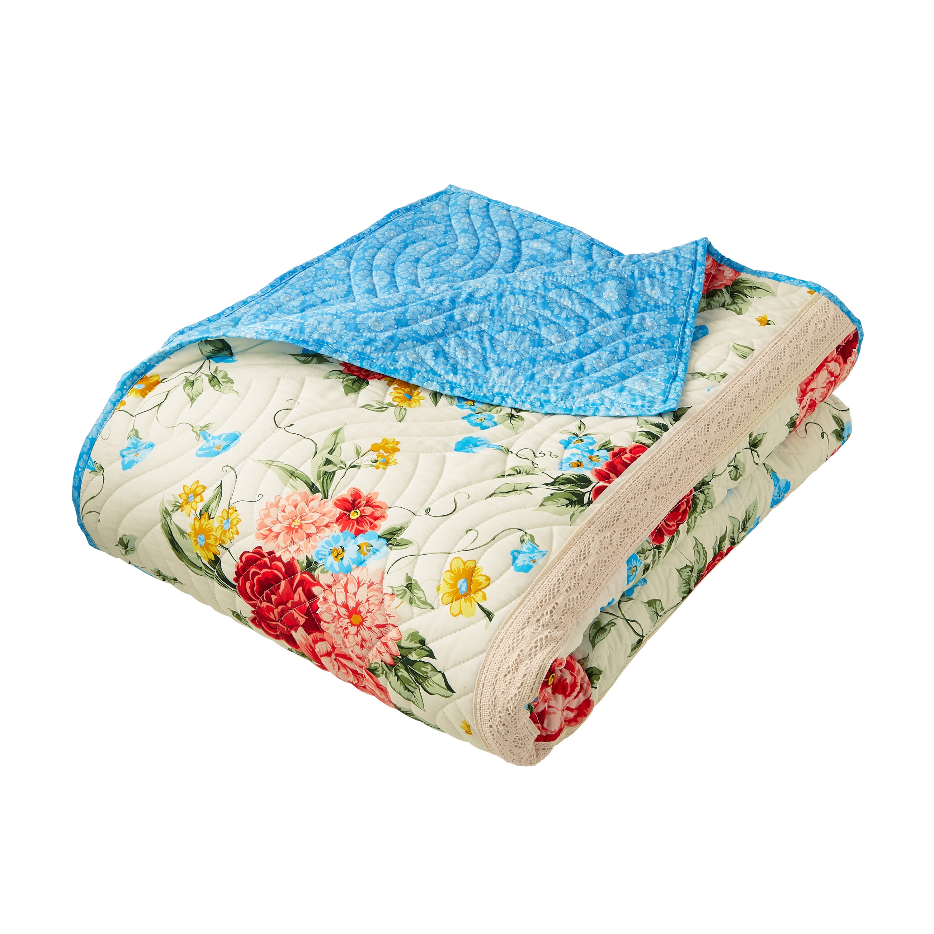 The Pioneer Woman Sweet Rose Cotton and Polyester Quilt, Full/Queen - Walmart.com