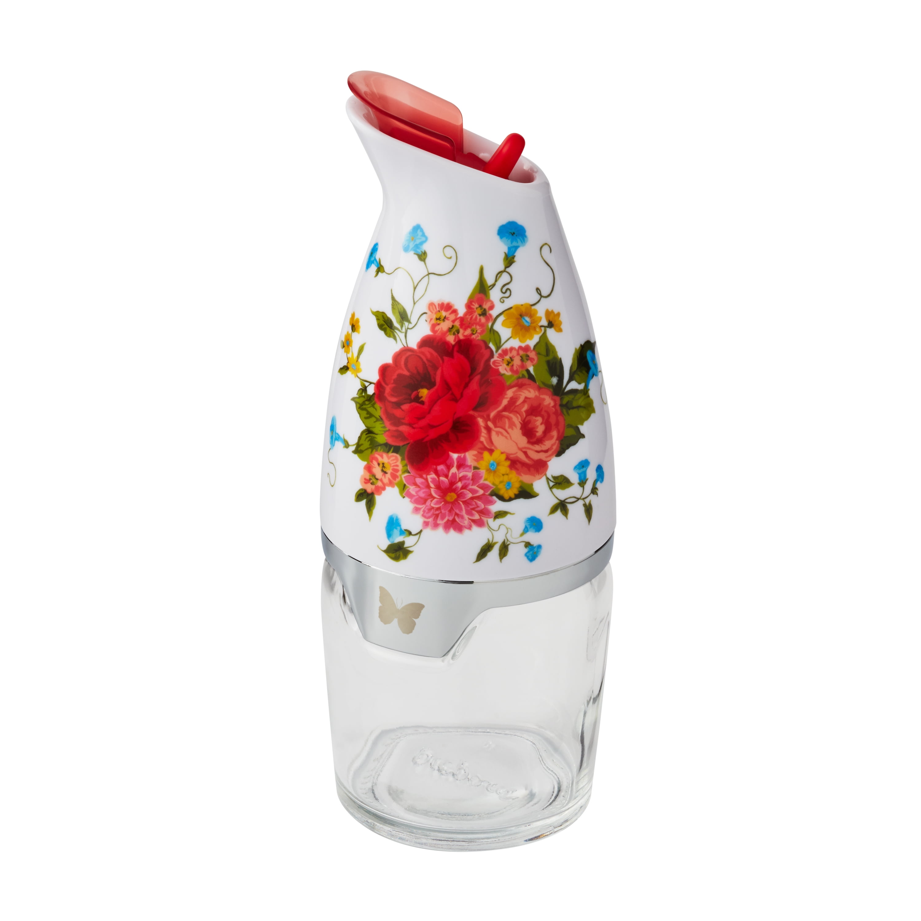 The Pioneer Woman Sweet Rose Oil and Vinegar Glass Cruet