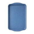 thumbnail interactive-video image 1 of The Pioneer Woman Nonstick Quarter Sheet Pan, 13" x 9", Blue Speckle, 1 of 13