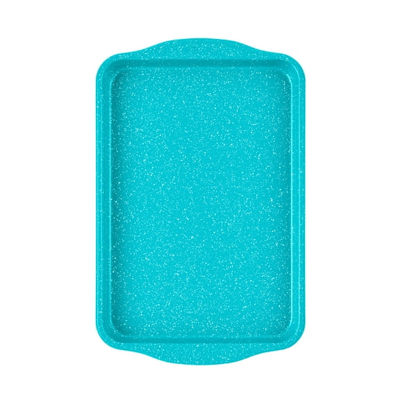 The Pioneer Woman Teal Speckle 9" x 15" x 1'' Nonstick Aluminum Baking Sheet