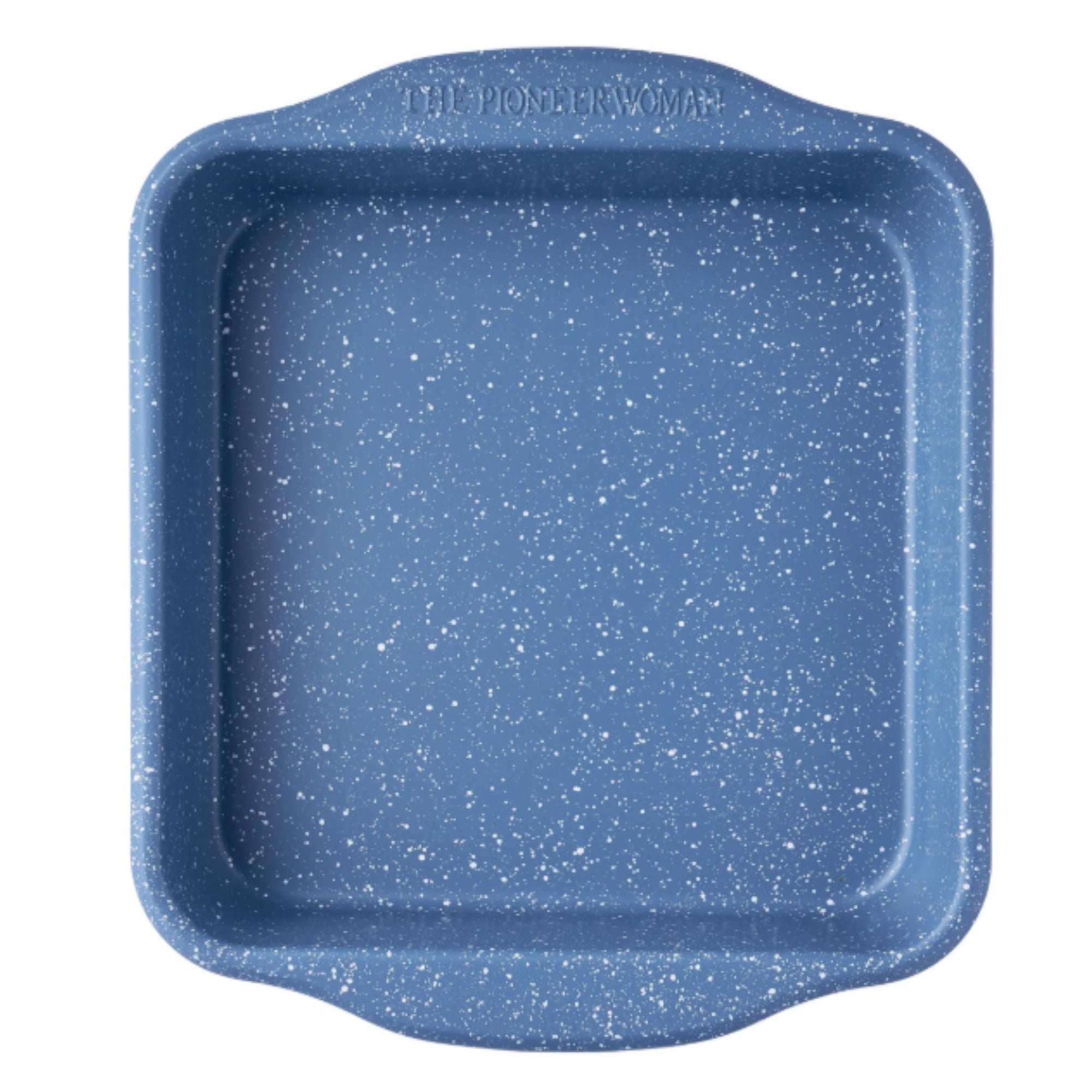 The Pioneer Woman 8-Inch Square Nonstick Cake Pan, Aluminized Steel, Blue Speckle