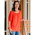 thumbnail image 1 of The Pioneer Woman Tie Short Sleeve Eyelet Top, 1 of 6