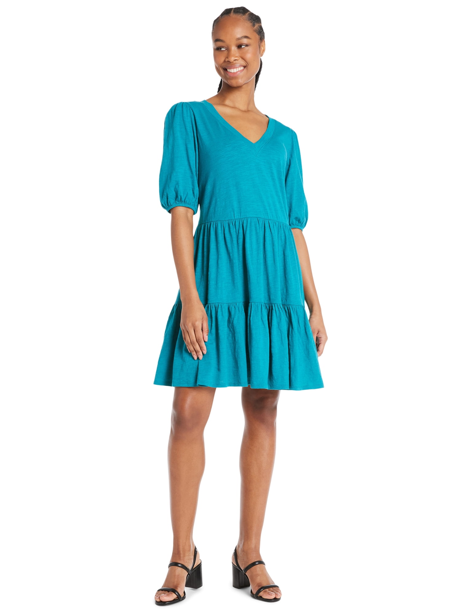 The Pioneer Woman Tiered Knit Dress, Women’s, Sizes XS3X