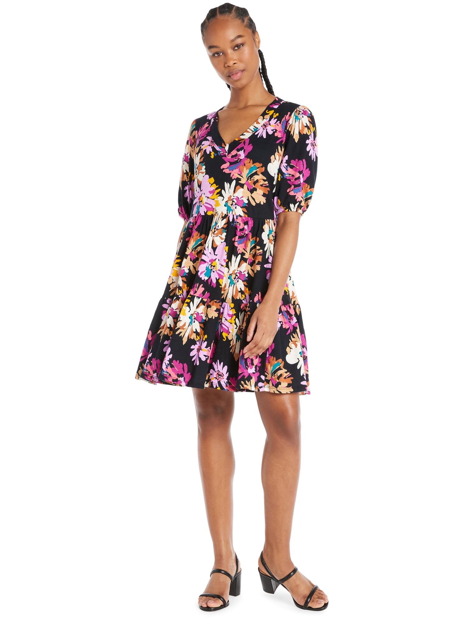 The Pioneer Woman Tiered Knit Dress, Women’s, Sizes XS3X