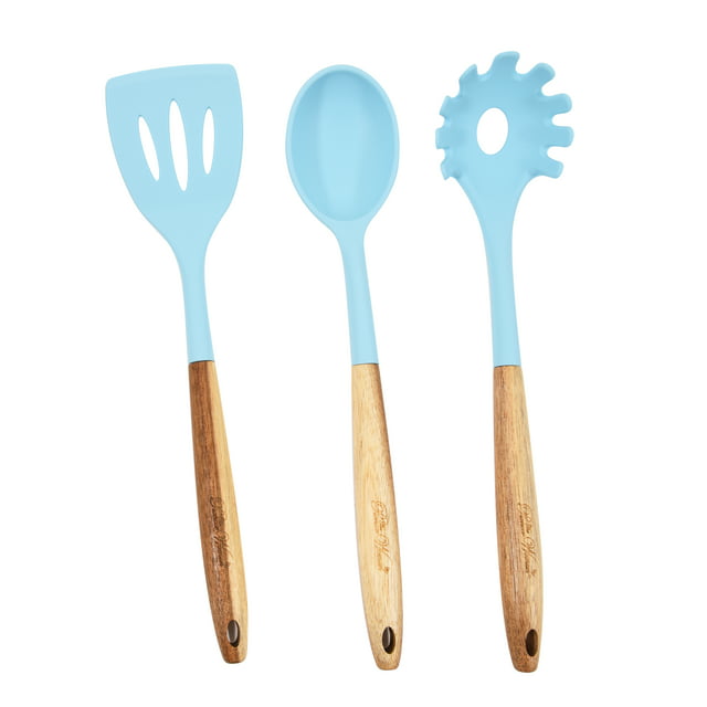 The Pioneer Woman Timeless Beauty 3 Piece Silicone Tool Set Blue Haze
