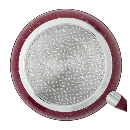 The Pioneer Woman Timeless Beauty Aluminum 10-Inch Fry Pan, Merlot