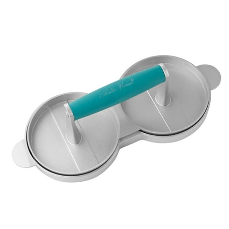 The Pioneer Woman Timeless Beauty Aluminum Double Burger Press, Teal