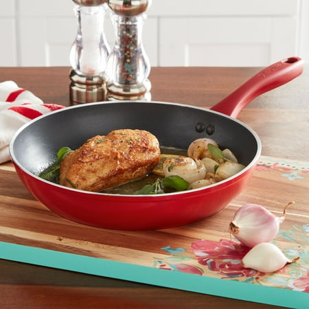 The Pioneer Woman Timeless Beauty Aluminum Red 10-Inch Frying Pan