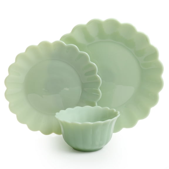 The Pioneer Woman Timeless Beauty 3-Piece Dinnerware Set, Jade