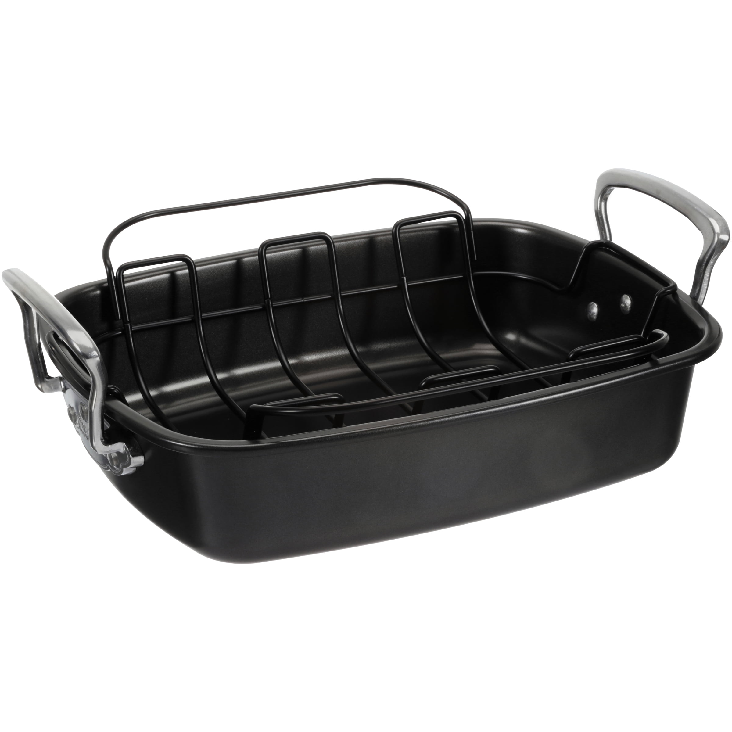 The Pioneer Woman Timeless Nonstick Roaster with Wire Rack Insert..