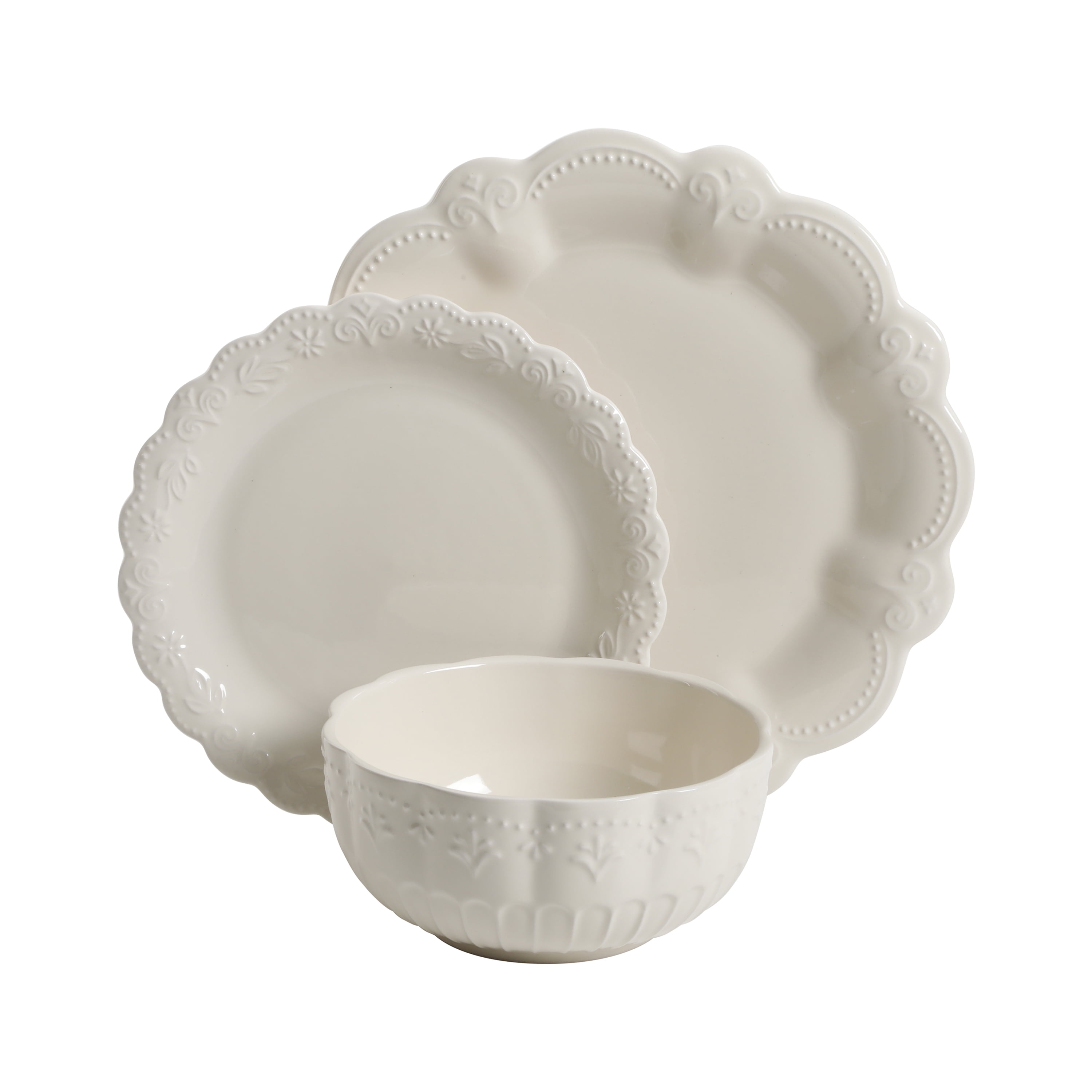The Pioneer Woman Toni 24-Piece Linen Dinnerware S