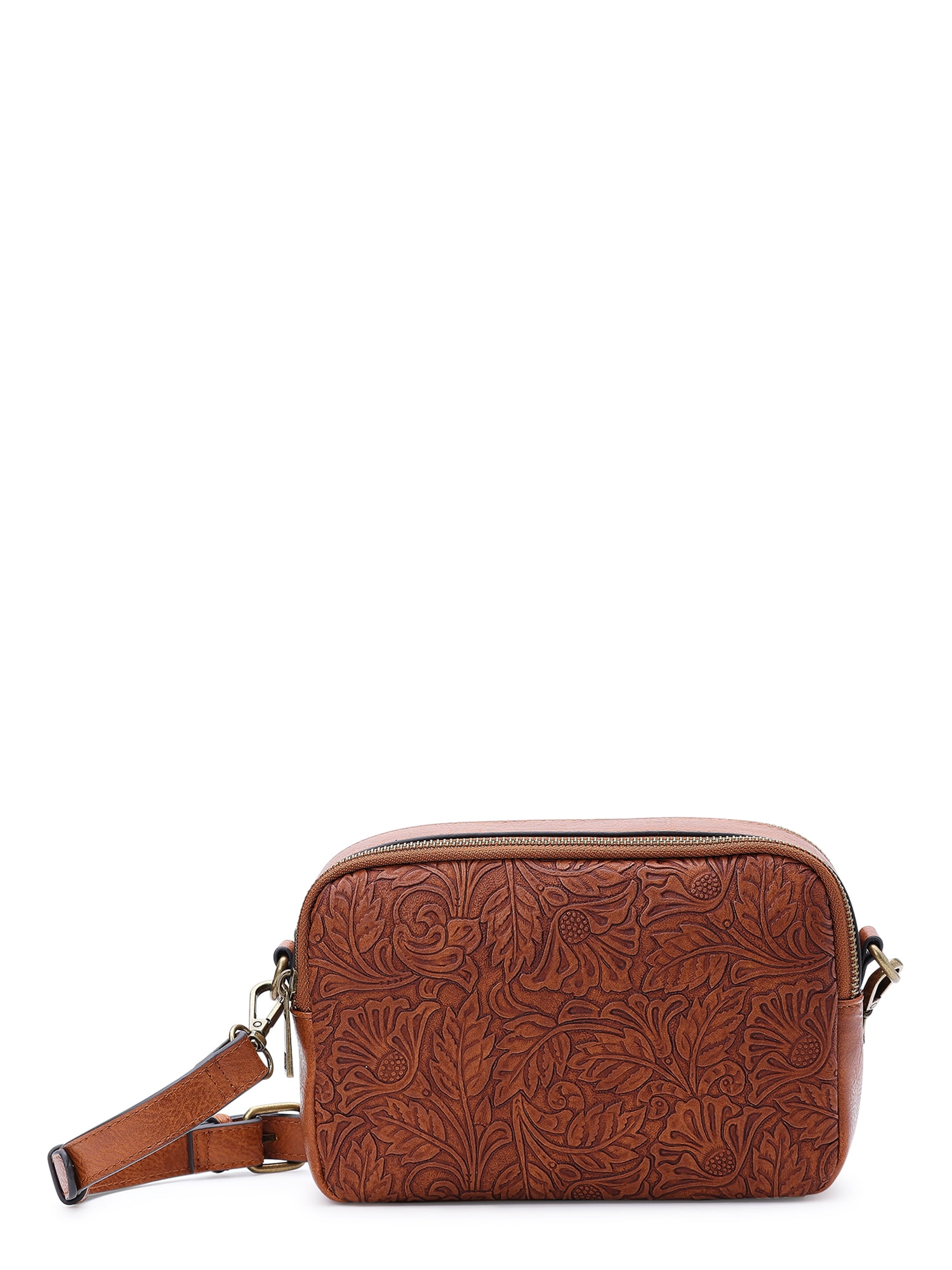 The Pioneer Woman Tooled Faux Leather Camera Bag Crossbody