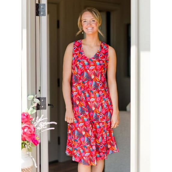 The Pioneer Woman V-Neck Sleeveless Umbrella Dress, Women’s